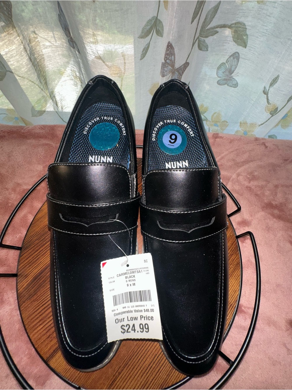 Nunn Bush Black Men's Slip-On Penny Loafers size 9